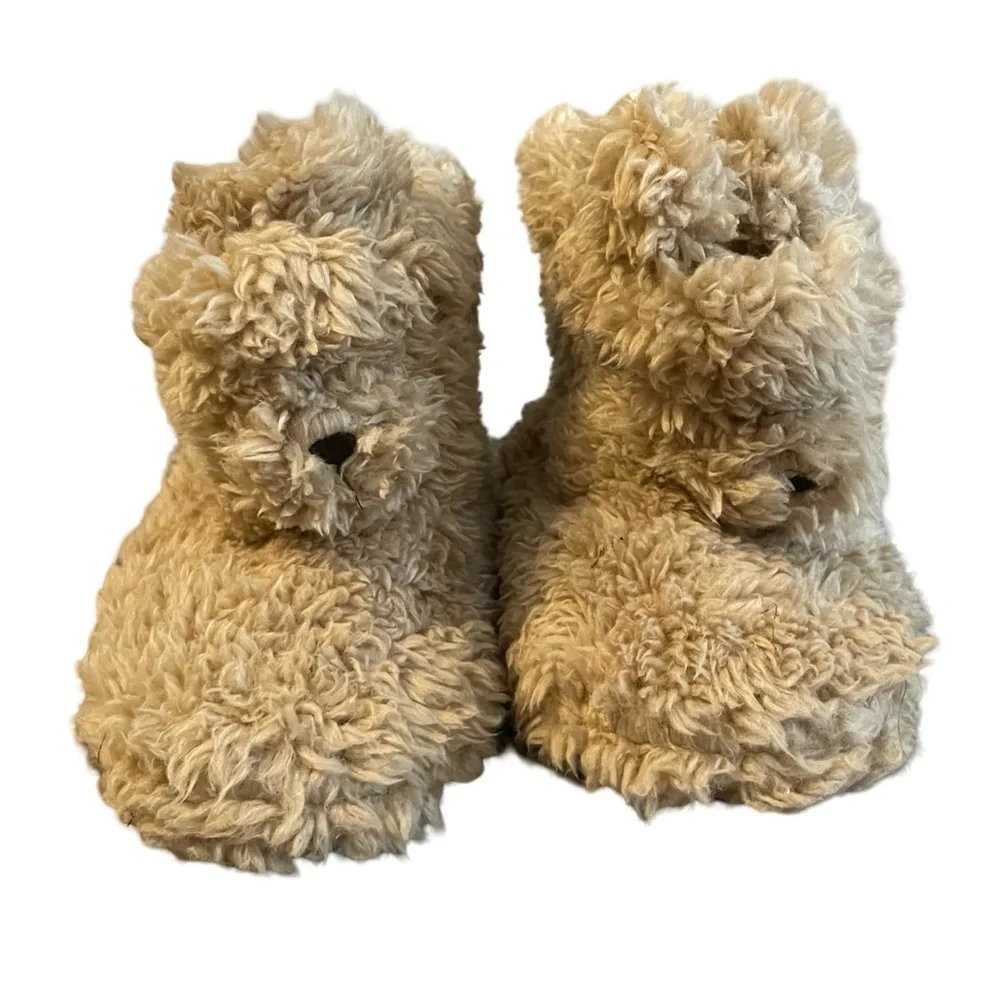 Cozy Tan Fuzzy Slippers